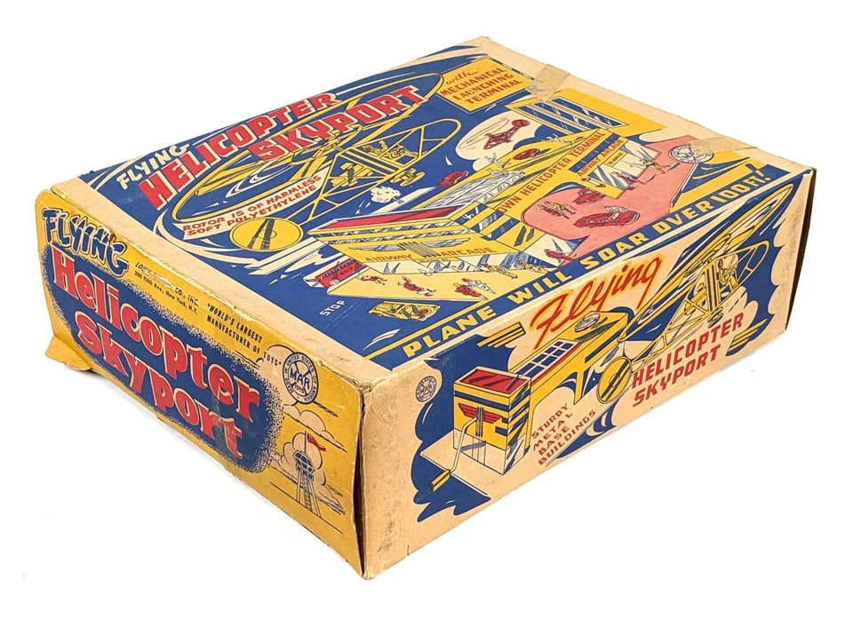 Helicóptero volador Marx 1955 Skyport de colección y muy raro ¡¡¡y FUNCIONA!!!! Foto 2 de 4
