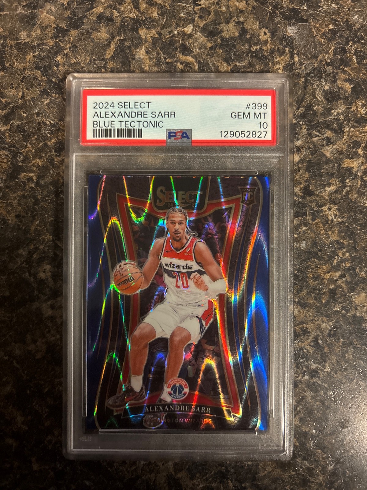 2024 PANINI SELECT BLUE TECTONIC #399 ALEXANDRE SARR ROOKIE RC 79/99 PSA 10