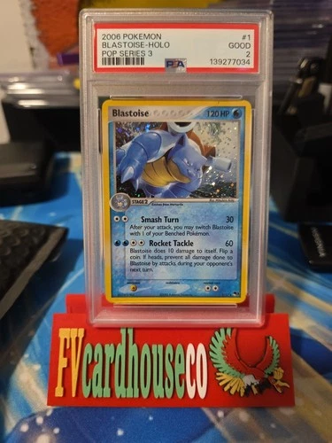 2006 Pokemon Blastoise Holo POP SERIES 3 #1 PSA 2