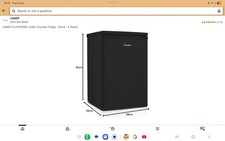 Candy 127 L Freestanding Undercounter Fridge - Black CLHS58EBK - SEE DESCRIPTION