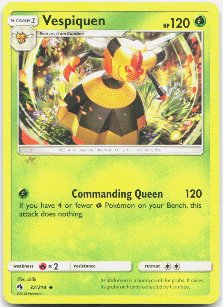 Vespiquen 32/214 Uncommon Lost Thunder Pokemon LP