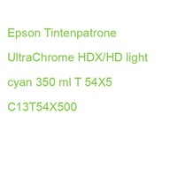 Epson Tintenpatrone Ultrachrome Hdx/Hd Light Cyan 350 Ml T 54X5 C13T54X500