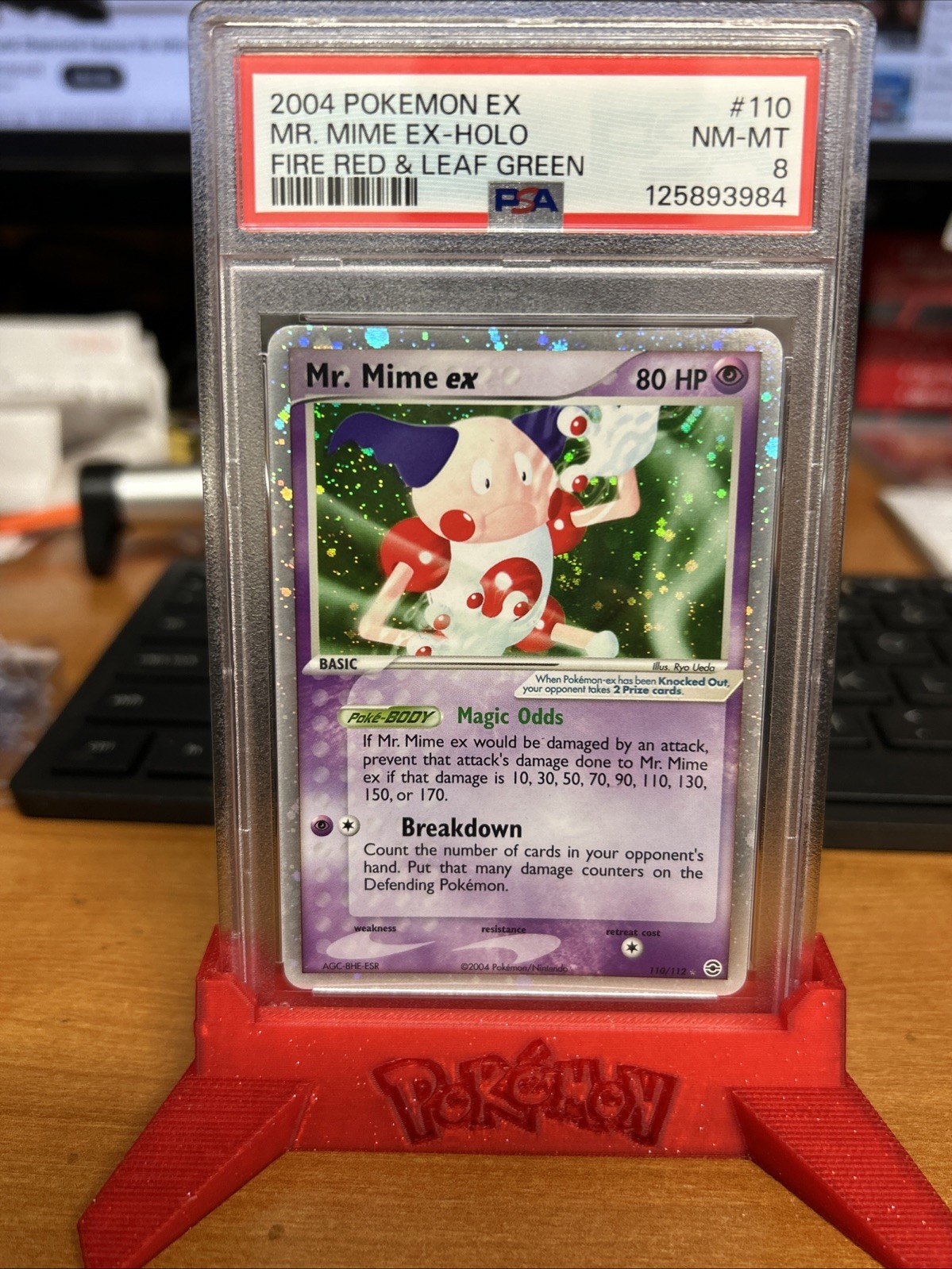 Mr. Mime EX Holo Rare PSA 8 NM-MT 2004 Pokemon EX Fire Red & Leaf Green #110