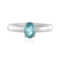 Cavill Zirkon Ring 0,90Ct Sterlingsilber Platin BlaugrüN Damen Echtschmuck