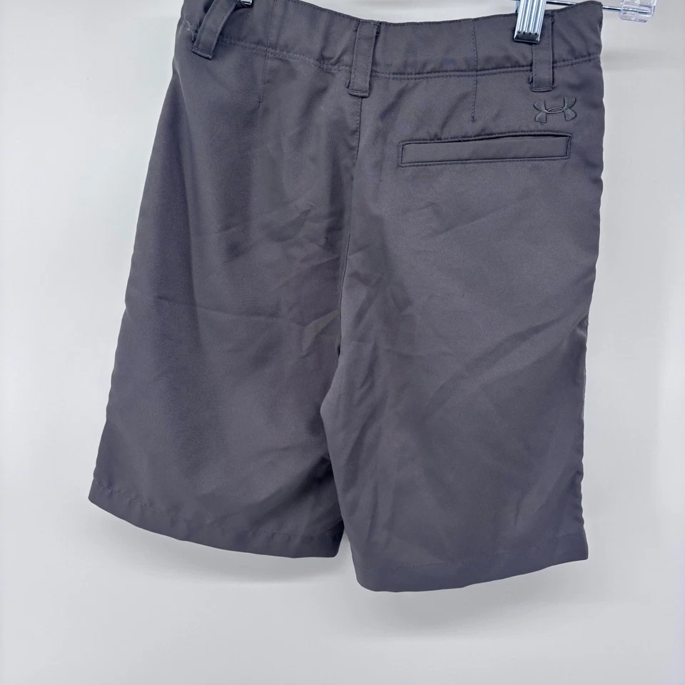 Under Armour Boys Shorts Size 7 Gray Flat Front Golf Casual Activewear - Изображение 4 из 4