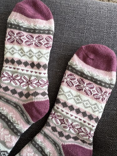Dicke Norwegersocken Lila Gr. 39-42 Neu - Bild 4 von 4