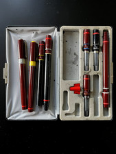 Lot of Rotring Isograph Technical Drawing Pens with case