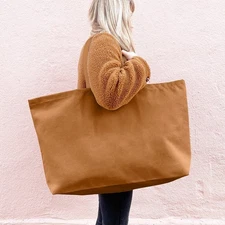 ExtraLarge Canvas Tote Bag Reusable Grocery Bag Foldable Heavy Duty Shopping Bag
