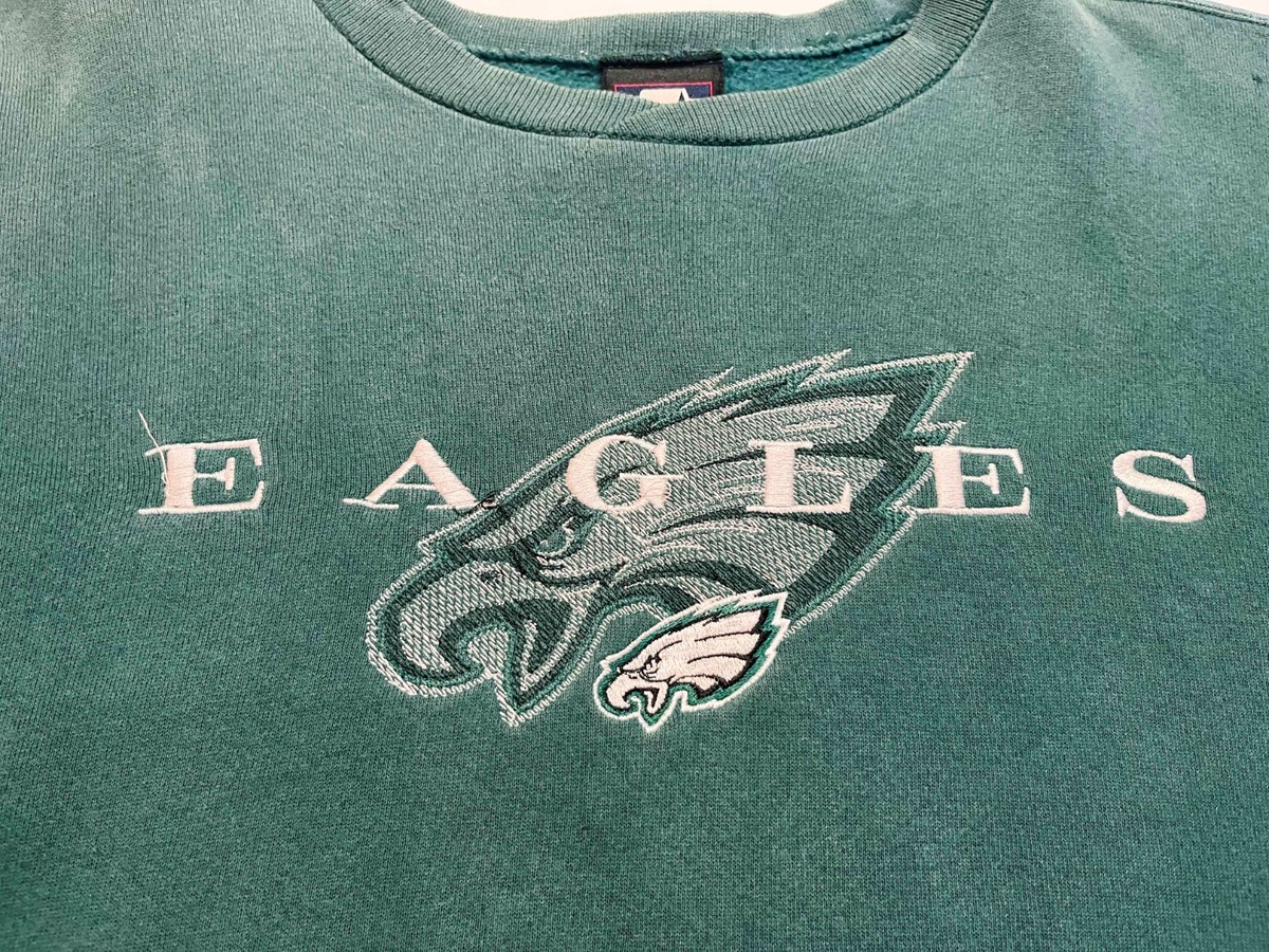 90s ヴィンテージスウェットトレーナー NFL EAGLES XLサイズ 緑 90s Philadelphia Eagles NFL Football, Champion Green