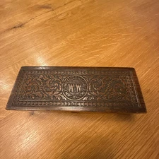 Antique Wheeler & Wilson Sewing Machines Dovetail Jointed Wooden Hinged Box W&W