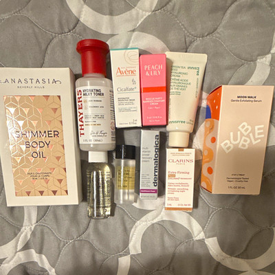 Mixed Travel/Sample Skincare Haul: Thayers, ABH, COSRX, Avène, Bubble + more