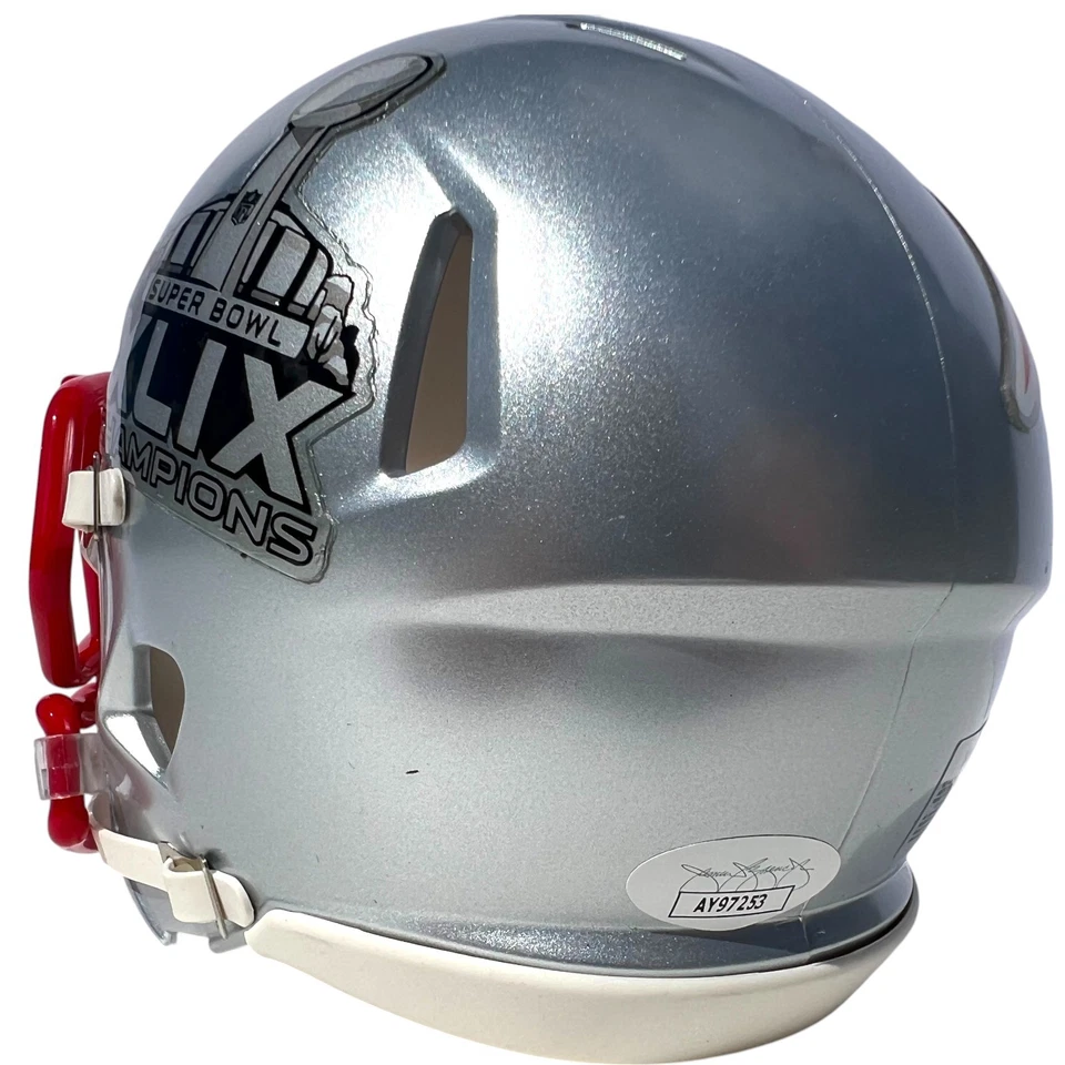 CASCO DE FÚTBOL AMERICANO ROB GRONKOWSKI FIRMADO PATRIOTS SUPER BOWL 49 XLIX JSA Foto 3 de 4