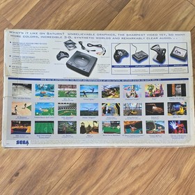 SEGA Saturn Home Console w/ Controller Cables Box NTSC-U/C Black MK-80000A