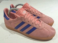 Adidas Original Gazelle II Pink & Blue Suede Womens Trainers - UK Size 5.5