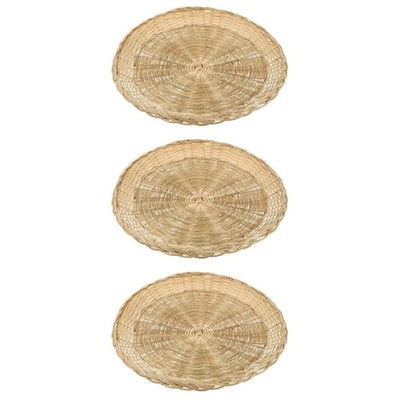  3 STÜCKE Desktop-Aufbewahrungs-Platten-Frucht-Servierplatte Gewebt Platte
