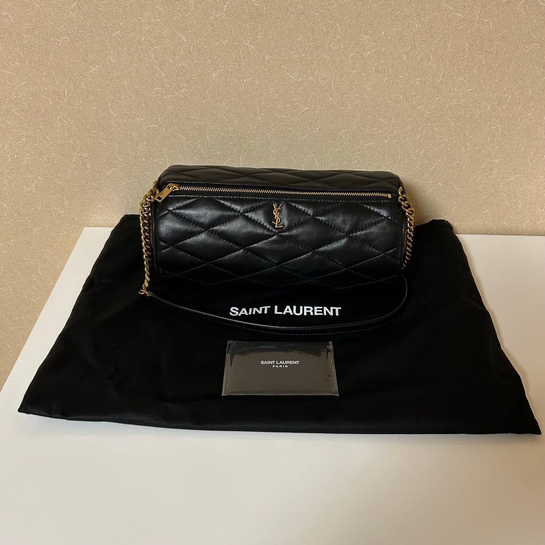 SAINTLAURENT Quilted Chain Black Handbag