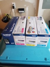 BROTHER TN221BK TN225 CMY GENUINE TONER CARTRIDGE SET NIB