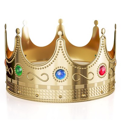 Gold Crown Display Royal Queen and King Luxurious 1 Pack, 