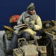 1/35 Scale WWII German Officer Resin Figure Winter Coat Seated (ONLY FIGURE)