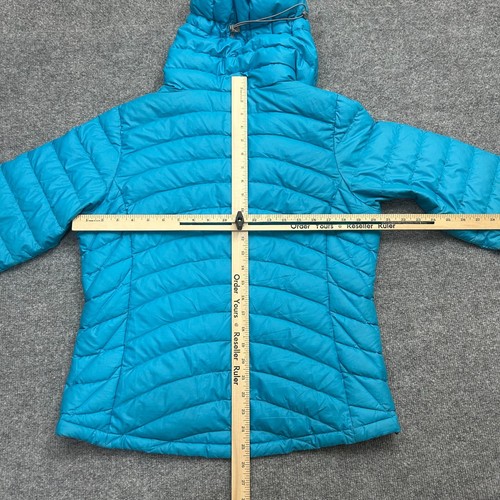 Patagonia Women’s Down Sweater Hoody Puffer Jacket Insulated Hooded Medium Blue - Picture 8 of 10