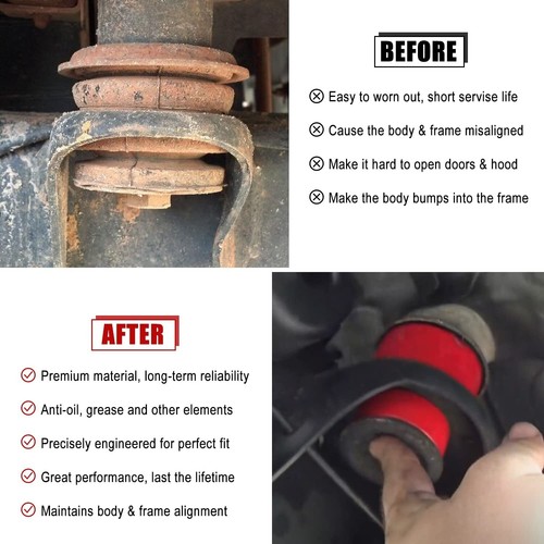 6-116 Body Cab Mount Bushings Kit for Ford Explorer Sport Trac 2001-2005 2/4WD - Bild 9 von 12