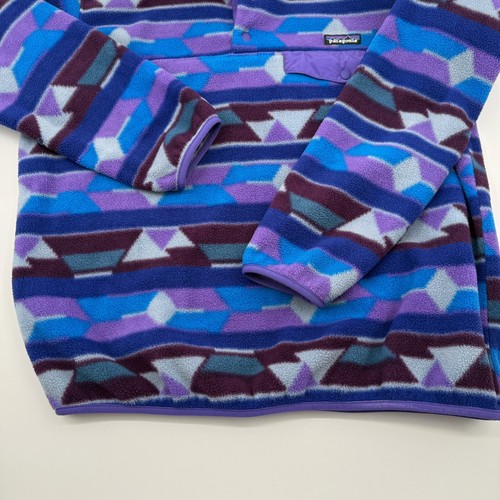 Patagonia Guatemalan Tango Aztec Purple Synchilla Snap T Fleece Pullover Size L - Picture 5 of 13
