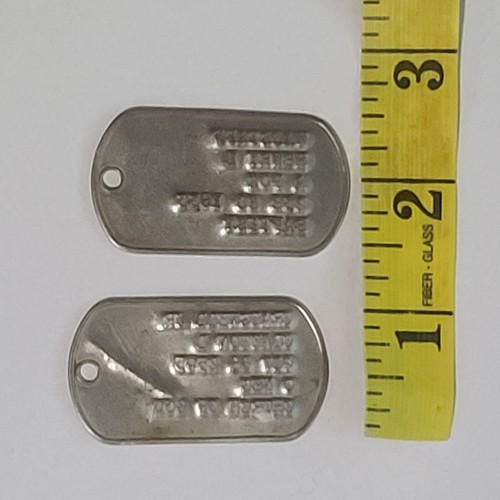Army Military Dog Tag Baptist And Church of God 2 Lot HTF One Has Rust - Picture 5 of 5