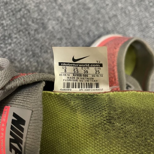 Nike Free 4.0 Flyknit Pink Geometric Athletic Shoe Women 8 - Picture 10 of 10