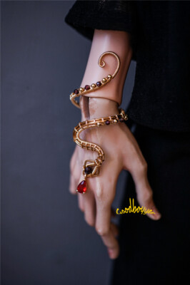 Dollmore 1/4 1/3 Uncle ID BJD Bracelet Wrist Decoration Gold Metal Steric Snake