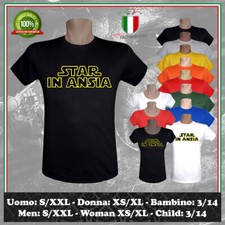 T-SHIRT STAR IN ANSIA IDEA REGALO PARODIA 2026 NOT HAPPINESS UOMO DONNA BAMBINO