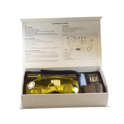UV Lecksuchlampe Set 60W wiederaufladbar incl. Steckernetzteil und Schutzbrille - Bild 1 von 2