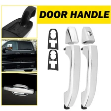 Front Left+Right Exterior Door Handle For 2014-22 Chevy Silverado 1500 Chrome