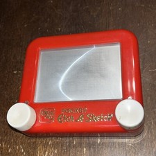 Vintage Red Pocket Etch A Sketch Mini Travel Size Ohio Art VG