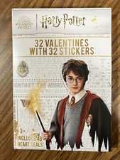 Harry Potter 32 Valentines with 32 Stickers New in Sealed Box