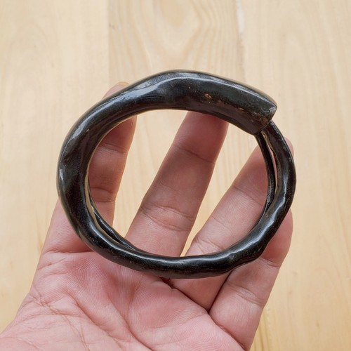 Genuine Handmade Coral Bangle Indonesian Black Akar Bahar Bracelet #158 - Picture 3 of 6