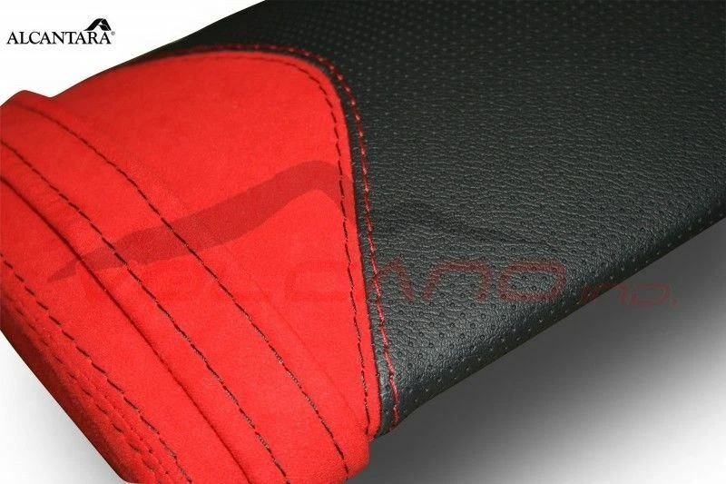 Cubierta de sillín MV Agusta F4 1999-2009 diseño Alcantara Volcano anti scivolo rojo Ca Foto 4 de 4