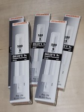 5 Pack Of Lights Sylvania DULUX S 9W Compact Fluorescent 20329 827 Light Bulb