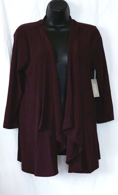 CHICO'S TRAVELERS Purple Clsrlss Jckt 3/4 Slvs 36 In Chest 26 In Lng Sz 0 S NWOT