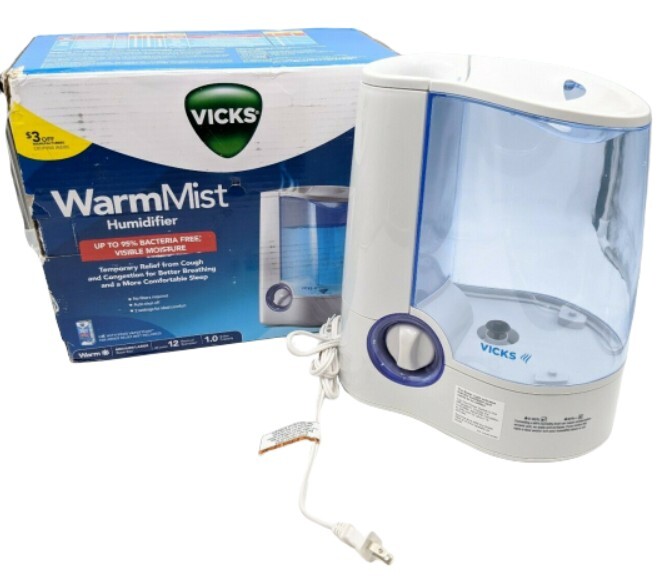 Vicks Warm Mist Living/Bedroom Humidifier Congestion and Cough Relief 1.0 Gallon