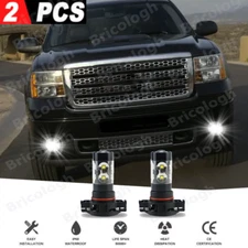 5202 6000K LED Fog Light Lamp Bulbs for GMC Sierra 1500 2500 3500 HD 2008-2016
