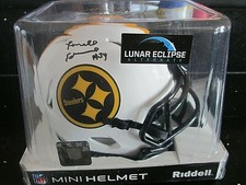 TERRELL EDMUNDS Autographed Steelers Lunar Eclipse Mini Football Helmet BAS COA!