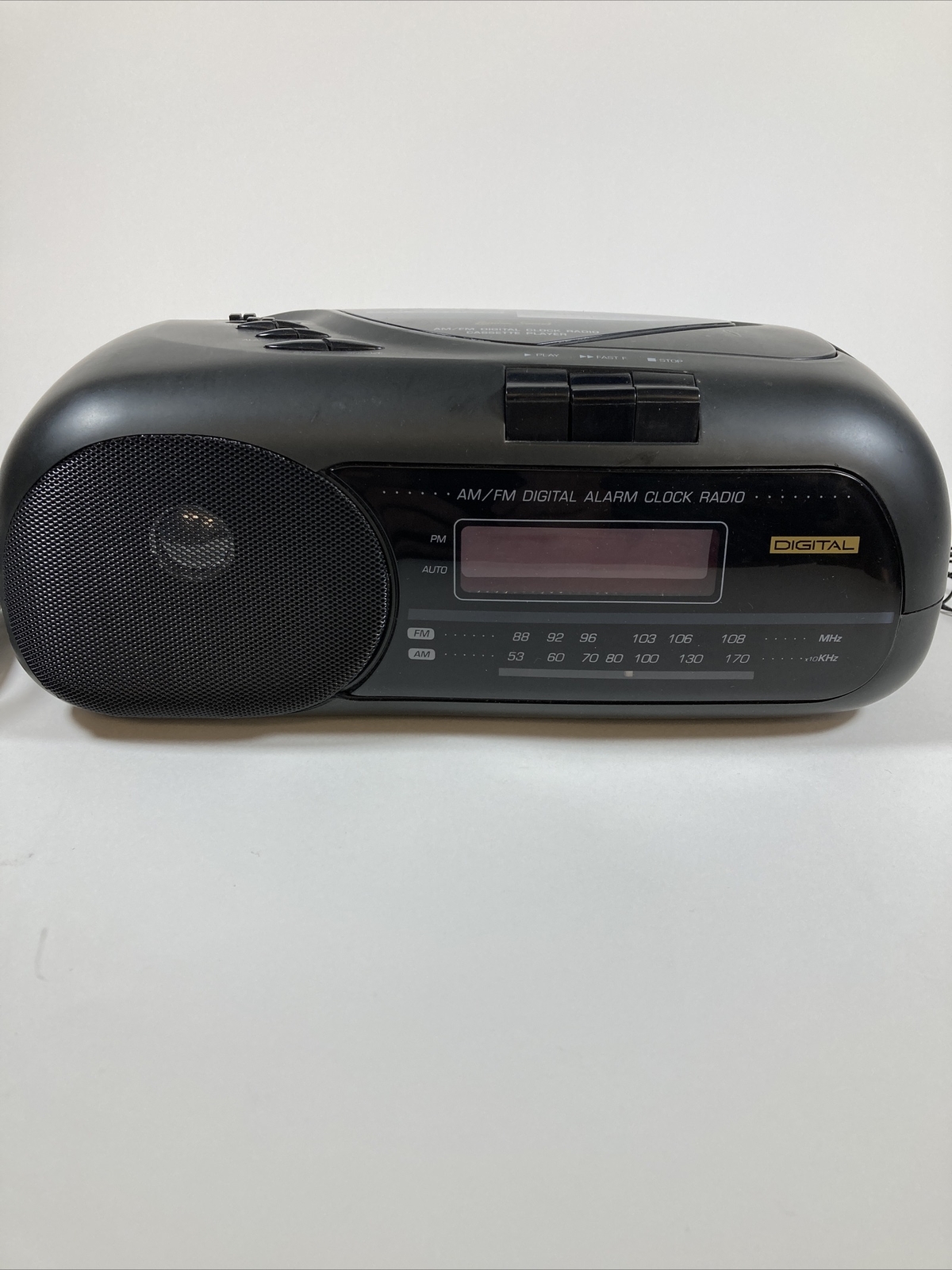 Lenoxx Sound AM/FM Digital Clock Radio Cassette Player Model CR186