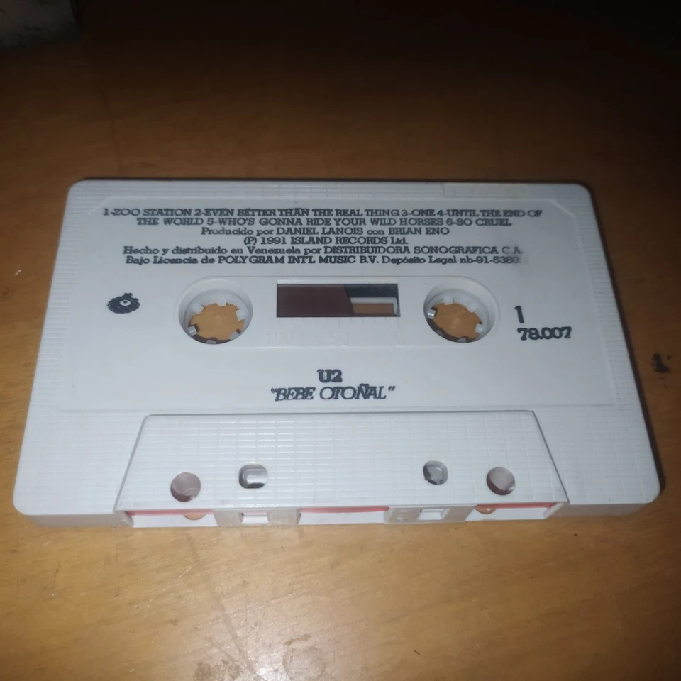 U2 - Achtung Baby = BEBE OTOÑAL ultra rare cassette Venezuela Sonografica 1991 - Image 4 of 4