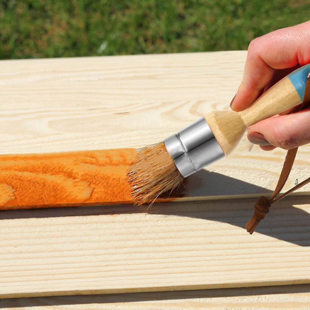 4pcs/set Natural Bristle Wood Handle For Furniture Chalk Paint