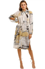 KITX Algae Nurture Nature Silk Dress Occasion Wear Size 14 AU Preloved