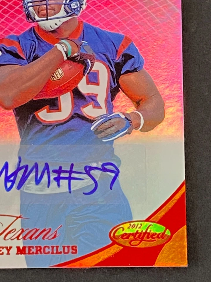 Whitney Mercilus 2012 PANINI CERTIFIED AUTO RC #312 #ed 241/250 - Image 4 of 4