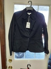 Nwt Free Assembly Womens Single Breasted Blazer Blk Lined XS S M