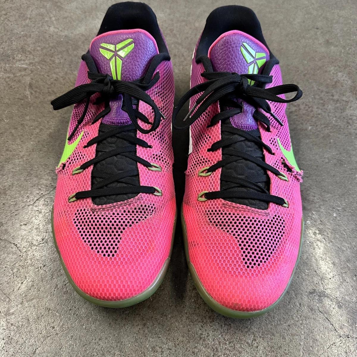 Nike Kobe 11 XI Low Hot Pink Neon Flash Green Purple Mambacurial