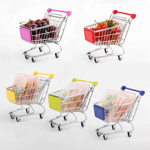 Mini Einkaufswagen Supermarkt Bollerwagen Trolley Rollenspiel Spielzeug - Bild 10 von 12