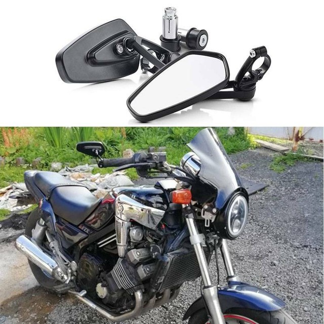 Motorcycle 7/8" Handle Bar End Side Mirrors For 20122017 Yamaha FZ8